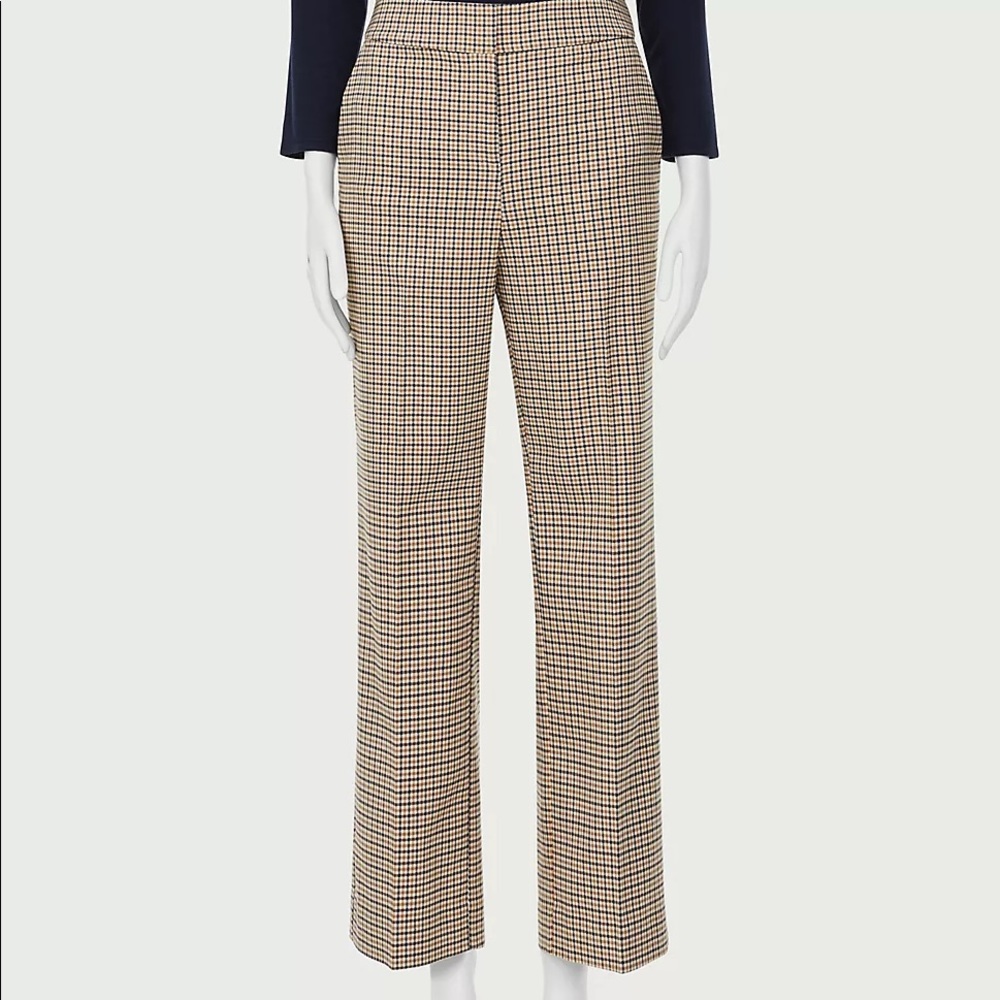 LOFT | Checked high rise wide leg pants